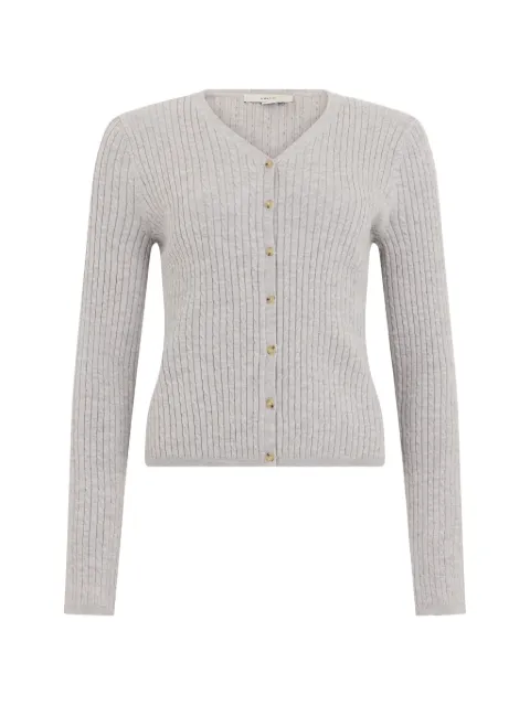 Vince cable-knit button-up cardigan Grey V202879925