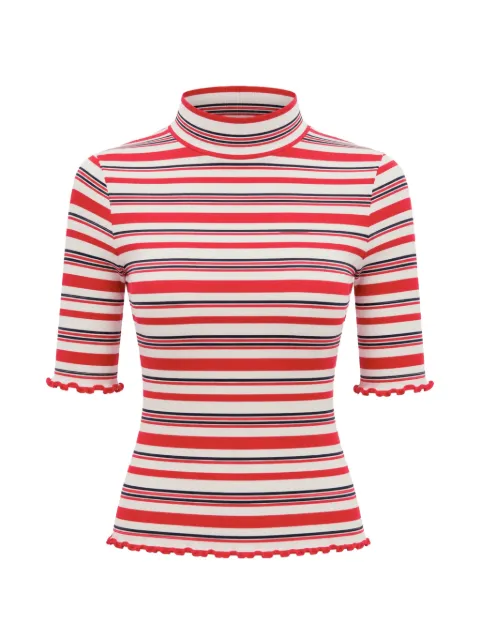 Tommy Hilfiger striped ribbed T-shirt Red FWW0WW47815