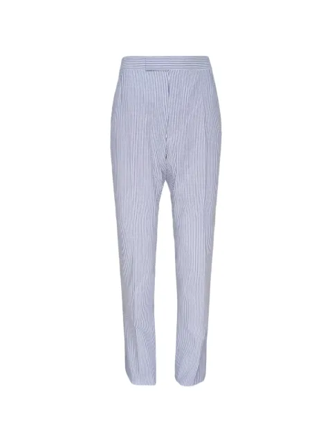 Thom Browne striped-pattern back-strap tailored trousers White MTC001H00572