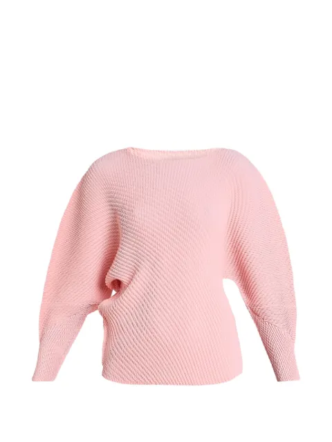 Issey Miyake pleated asymmetric top Pink IM66FJ634