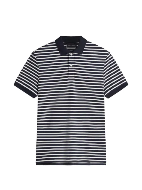 Tommy Hilfiger striped-patterned polo shirt Black FMW0MW39994