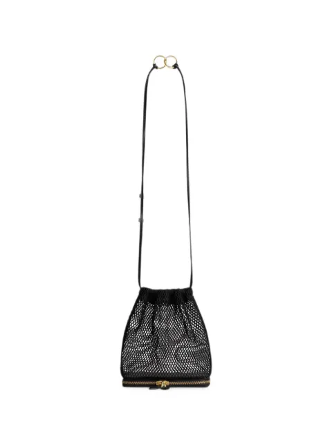 Alaïa Le Pochon fishnet bucket bag Black AA1L2029I230