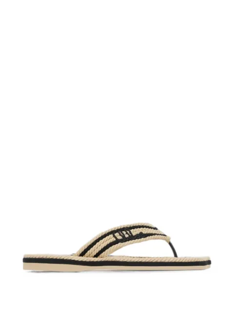Chloé rope-detail logo-embroidered sandals Neutrals CH26A19BXP1905