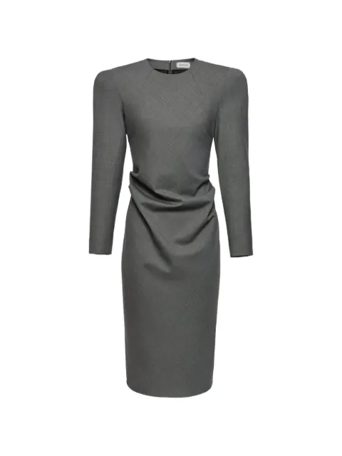 Magda Butrym midi bow-detail ruched dress Grey 160726