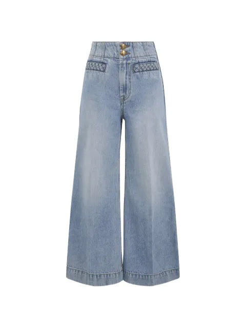 ZIMMERMANN Indra braided-trim wide-leg jeans Blue 2726PSS262