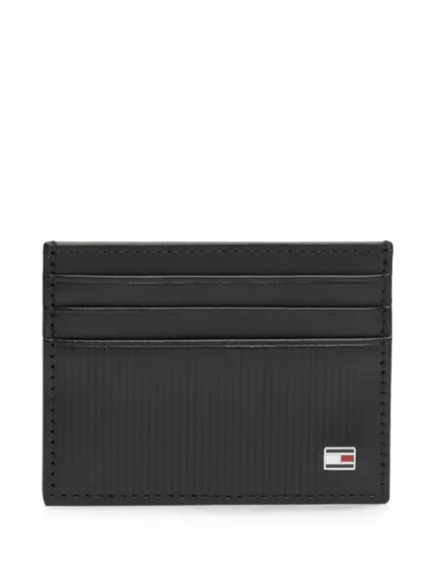 Tommy Hilfiger Flag-plaque ribbed card holder Black FAM0AM13959