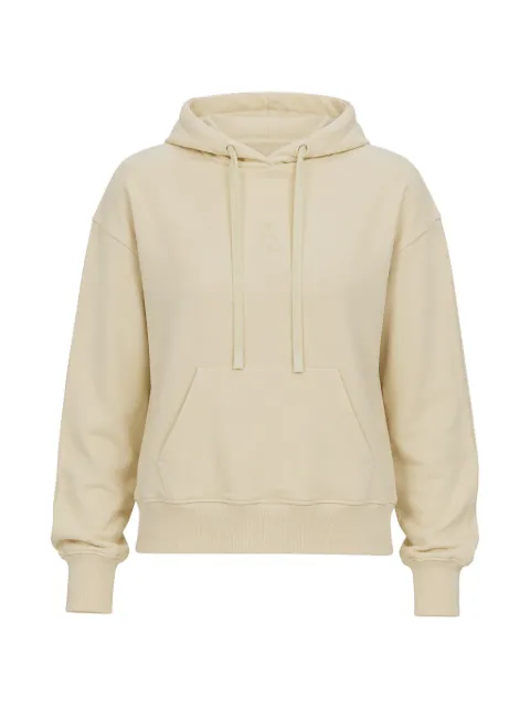 Patrizia Pepe logo-embroidered drawstring hoodie Neutrals 8M1780J079
