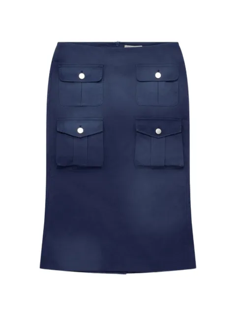 SHUSHU/TONG cargo-pockets midi skirt Blue FSDFSK08