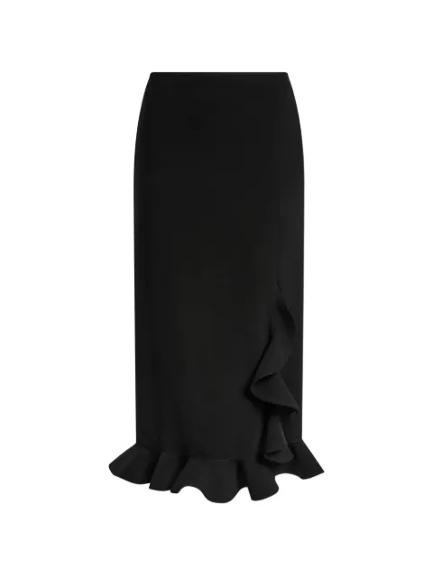 Moschino asymmetric ruffle-trim skirt Black A01075524