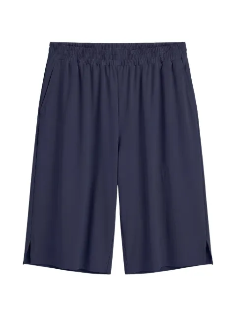 OFLAB 24002 elasticated-waistband side-slit shorts Blue 24002