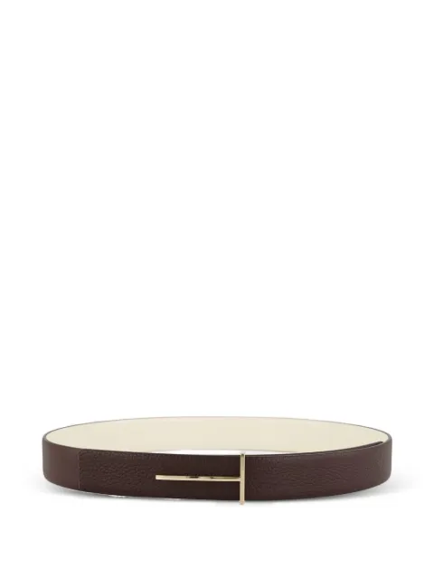 TOM FORD T-shaped plaque reversible belt Brown WB338LCL624P