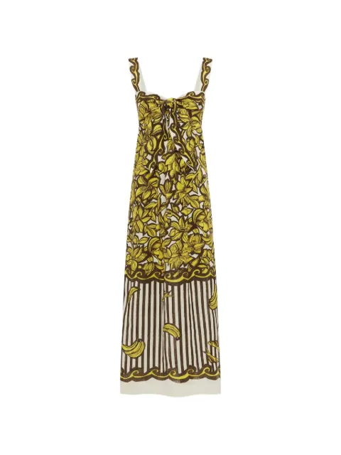 ALEMAIS Mona tie-front midi dress White 7247D