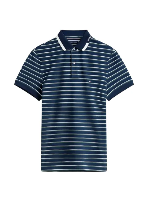 Tommy Hilfiger striped-pattern polo shirt Blue MW0MW41605
