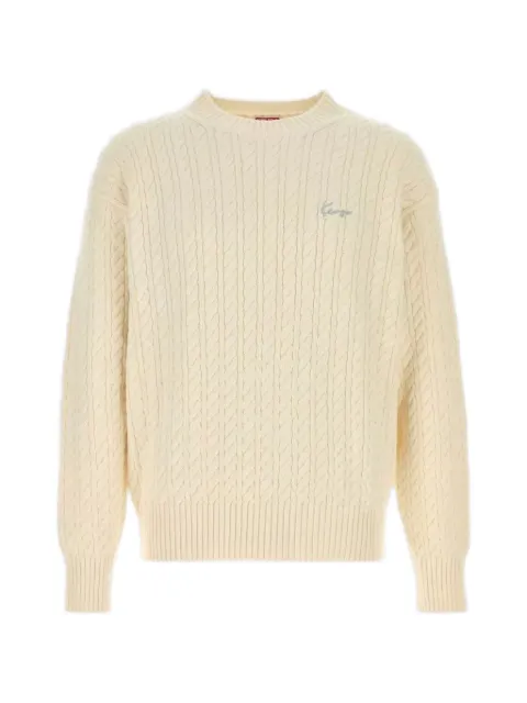 Kenzo cable-knit sweater Neutrals FG65PU8123LK