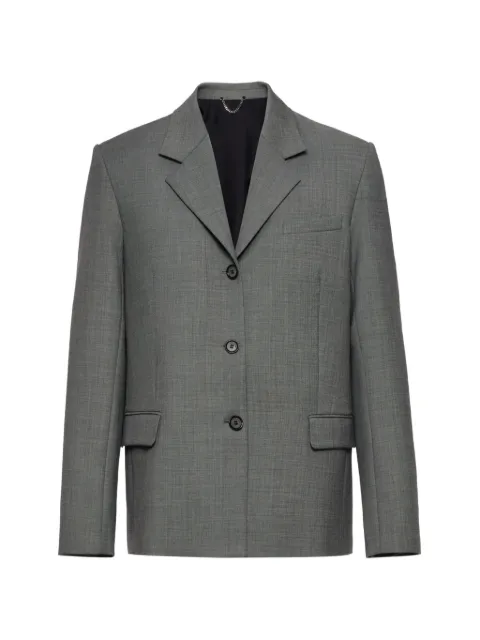 Magda Butrym single-breasted notched-lapels blazer Grey 108726