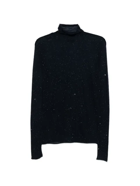 PINKO sequin-embellished roll-neck sweater Blue 105821A2PM