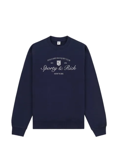Sporty & Rich Syracuse embroidered sweatshirt Blue ST09875412BL106