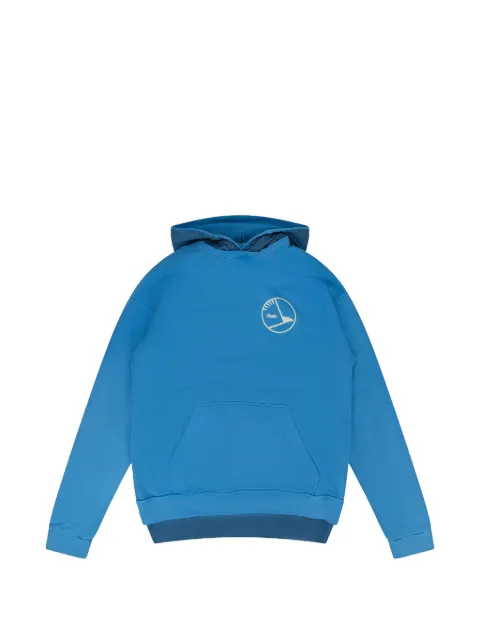 RHUDE logo-print layered-design hoodie Blue RHDMHDS1938BLU