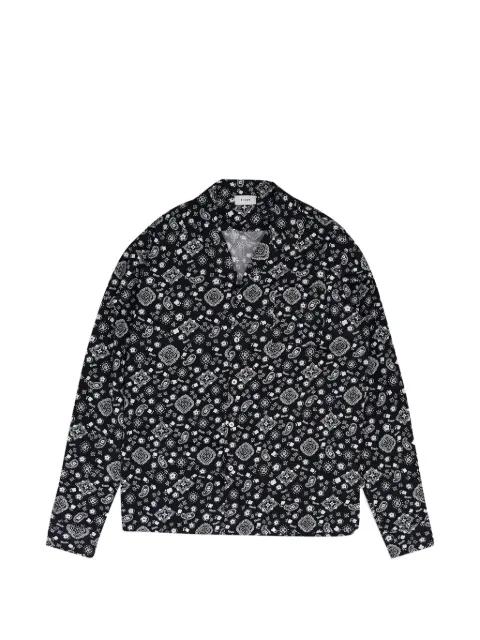 RHUDE bandana-print elbow-patch shirt Black RHDMTPS0180BLK