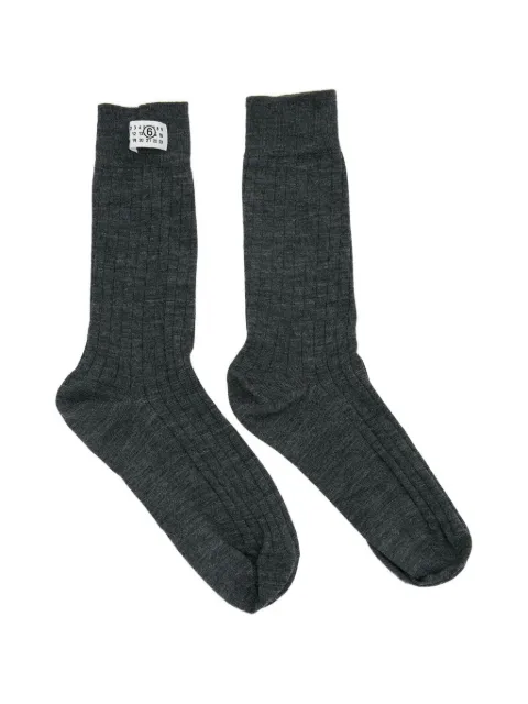 MM6 Maison Margiela wool blend socks Grey S52TL0040M13295