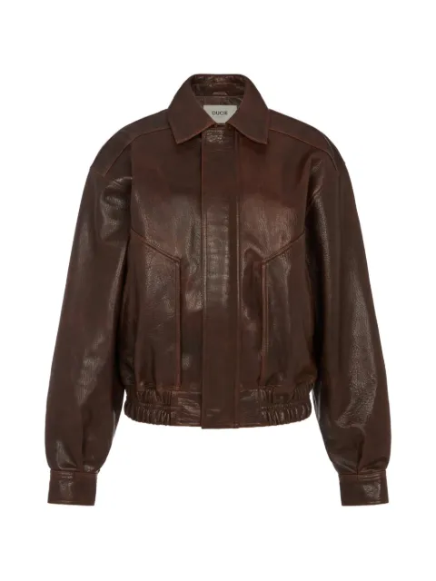 ducie Florence calf leather bomber jacket Brown FLORENCE