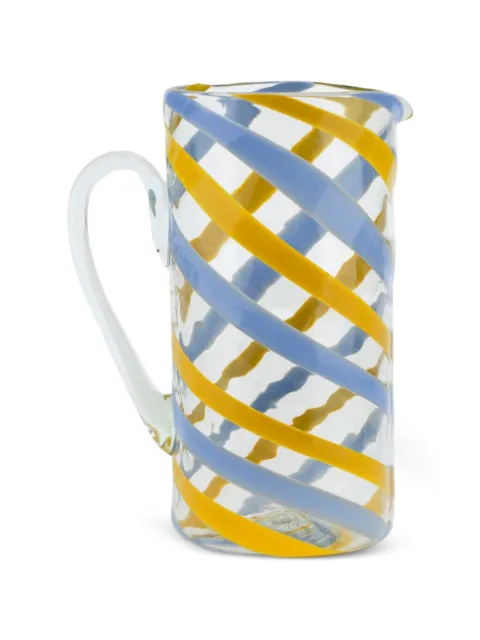 Lisa Corti spiral-stripe pitcher Blue 26SPITCHERGL