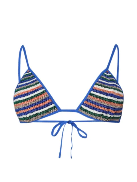 Christopher Esber Calypso crochet-knit bikini top Blue 26027653