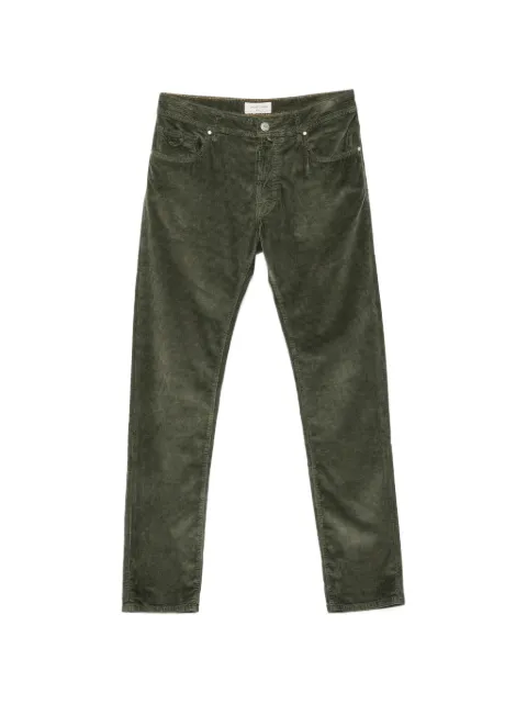Jacob Cohën corduroy logo-patch trousers Green QE004054S3653