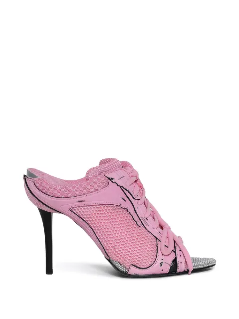 Balenciaga Stapler mesh-panel mules Pink 853765WSPLH