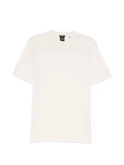 BOSS logo-embroidered T-shirt Neutrals 50565995