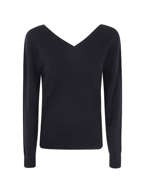 TOM FORD ribbed-trim V-neck sweater Black MAK1482YAX1074