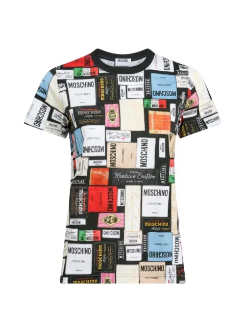 Moschino logo-print crew-neck T-shirt White A07155541