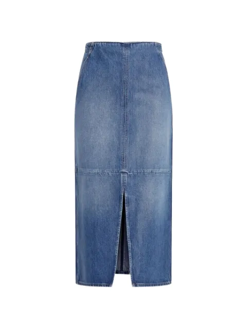 Tommy Hilfiger Falda midi skirt Blue FWW0WW42582