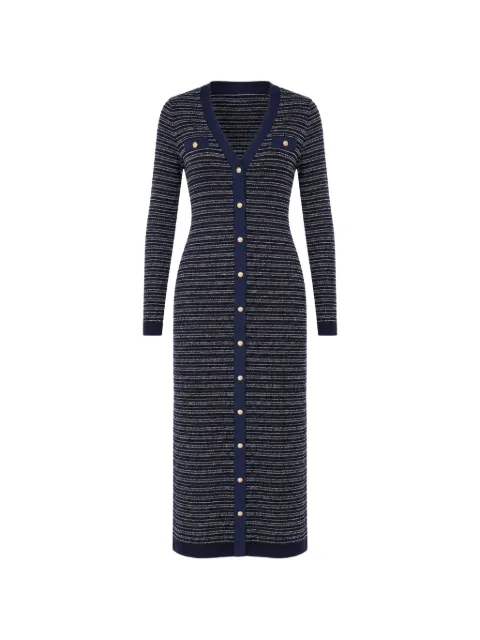 Tommy Hilfiger striped V-neck midi dress Blue FWW0WW43083
