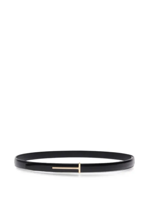 TOM FORD T-buckle leather belt Black WB333LCL621P