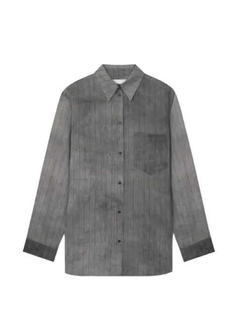 Nanushka Chaska pinstripe oversized shirt Grey NW26SSTP31592