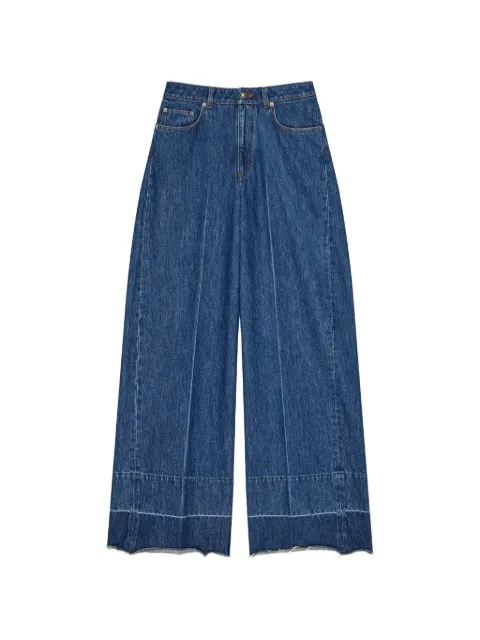 Givenchy chevron-stitch wide-leg jeans Blue BW51C4518U