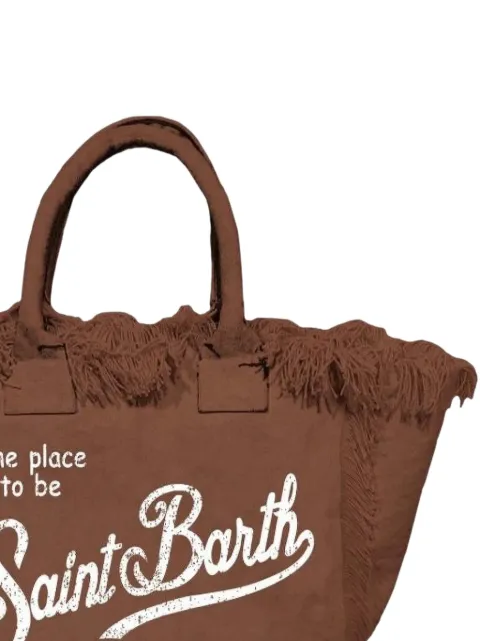 MC2 Saint Barth Colette fringe-trim tote bag Brown COL000100098L