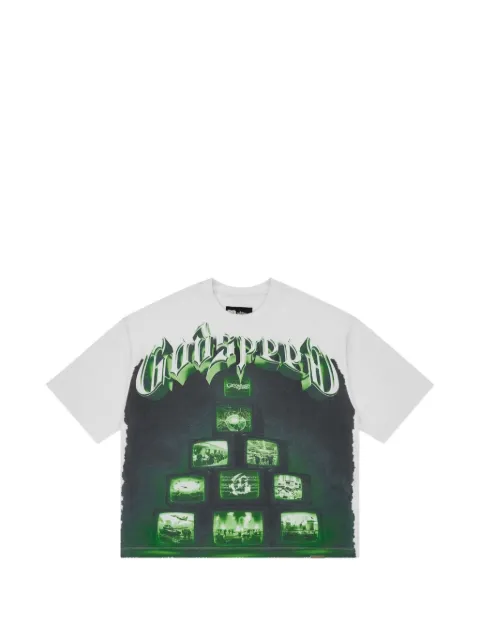 GODSPEED Overstimulation graphic-print T-shirt White GOST672026
