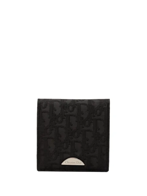 Christian Dior Pre-Owned 2001 Oblique Canvas Bifold Compact Wallet small wallets Black Z4ROS9CXO5383AYU