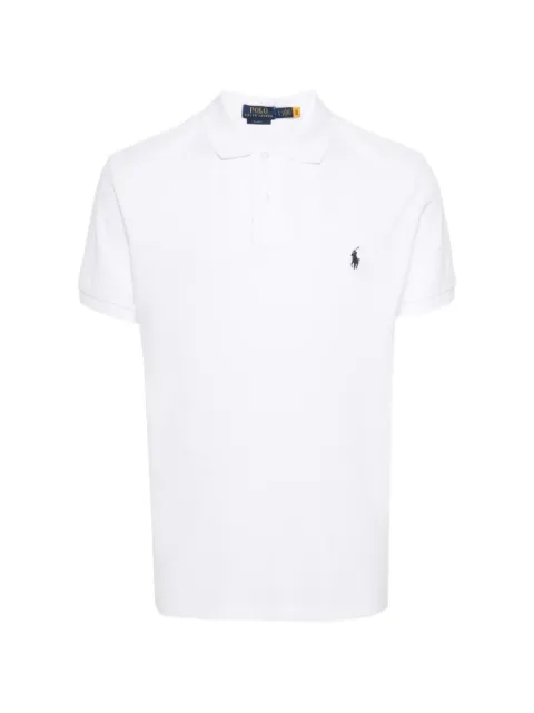 Polo Ralph Lauren logo-embroidered slim-fit polo shirt White 710549E11