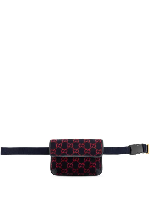 Gucci Pre-Owned 2016-2026 GG Wool Slim belt bag Black D6CTC8GZZX8YXKT3