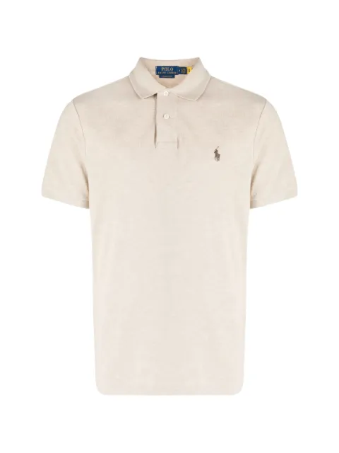 Polo Ralph Lauren logo-embroidered short-sleeve polo shirt Neutrals 710681E11