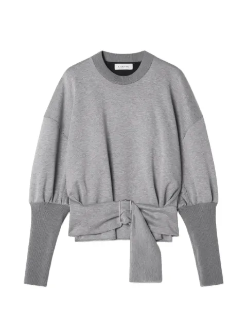 Lanvin belted sweatshirt in double-faced jersey Grey RWSS0007J056A26