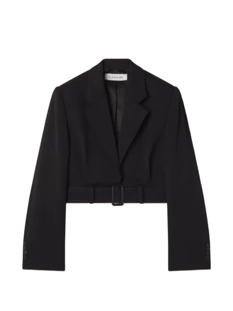 Lanvin short belted jacket in wool Black RWJA00194885A26