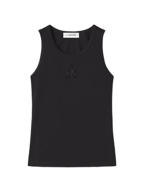 Lanvin Mother and Daughter bead-embellished tank top Black RWTS0067J040A26