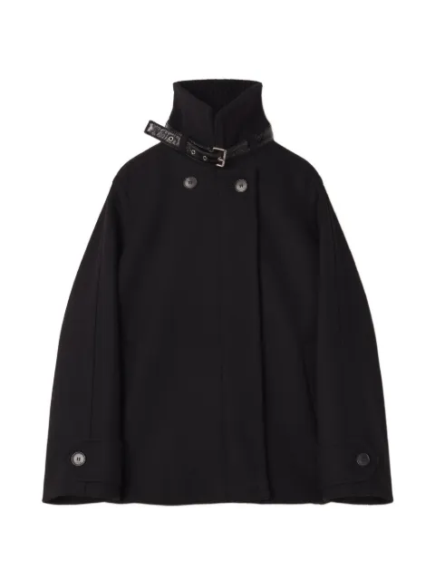 Lanvin buckled-collar double-breasted coat Black RWCO00224724A26