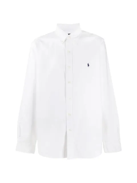 Polo Ralph Lauren embroidered-logo button-down shirt White 710772E11