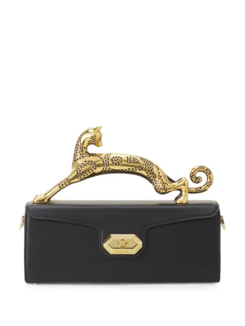 Lanvin Pencil Cat leather shoulder bag Black LWBGBR08SMLEA26