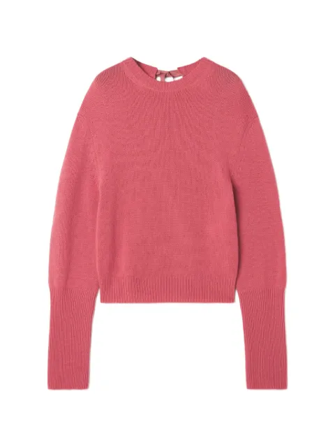 Lanvin cashmere sweater with grosgrain detail Pink RWPO0016K113A26